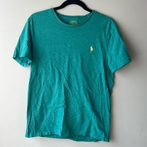 Polo Ralph Lauren teal tee in a slim fit medium.